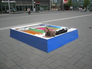 3D-Strassenmalerei-werbung-Extra-schicht-Bottrop