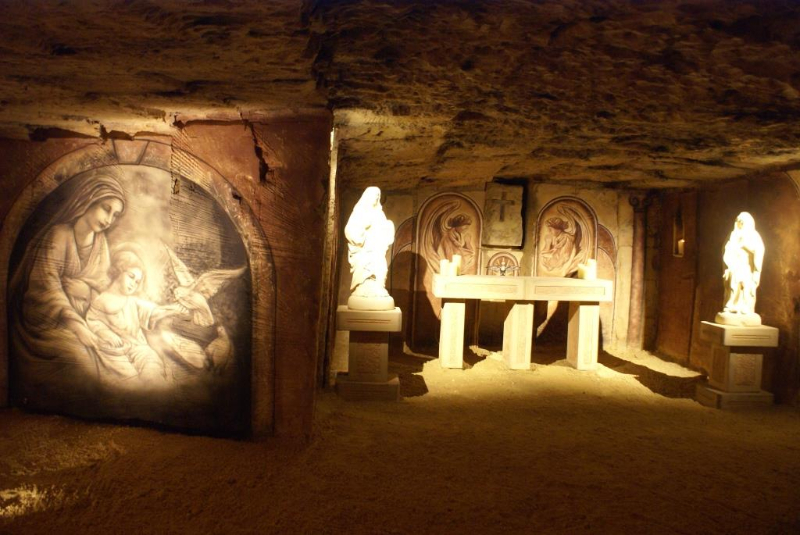 Wandmalerei schuilkapel Grottenkapelle