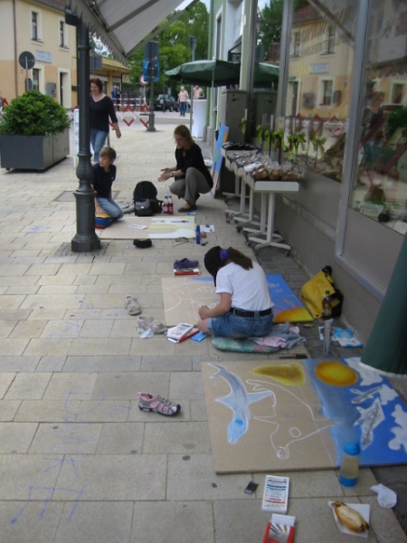 Straßenmalerei Kinderworkshop in Marktredwitz