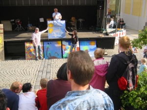 Straßenmalerei Kinderworkshop in Marktredwitz