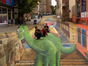 XXL 3D Strassenmalerei in Sankt Wendel