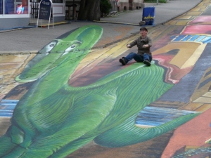 XXL 3D Strassenmalerei in Sankt Wendel