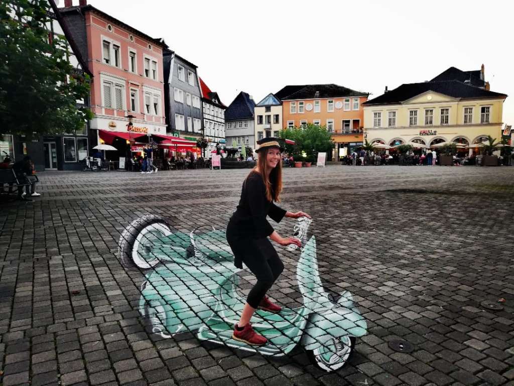 3D Straßenmalerei Vespa in Unna 